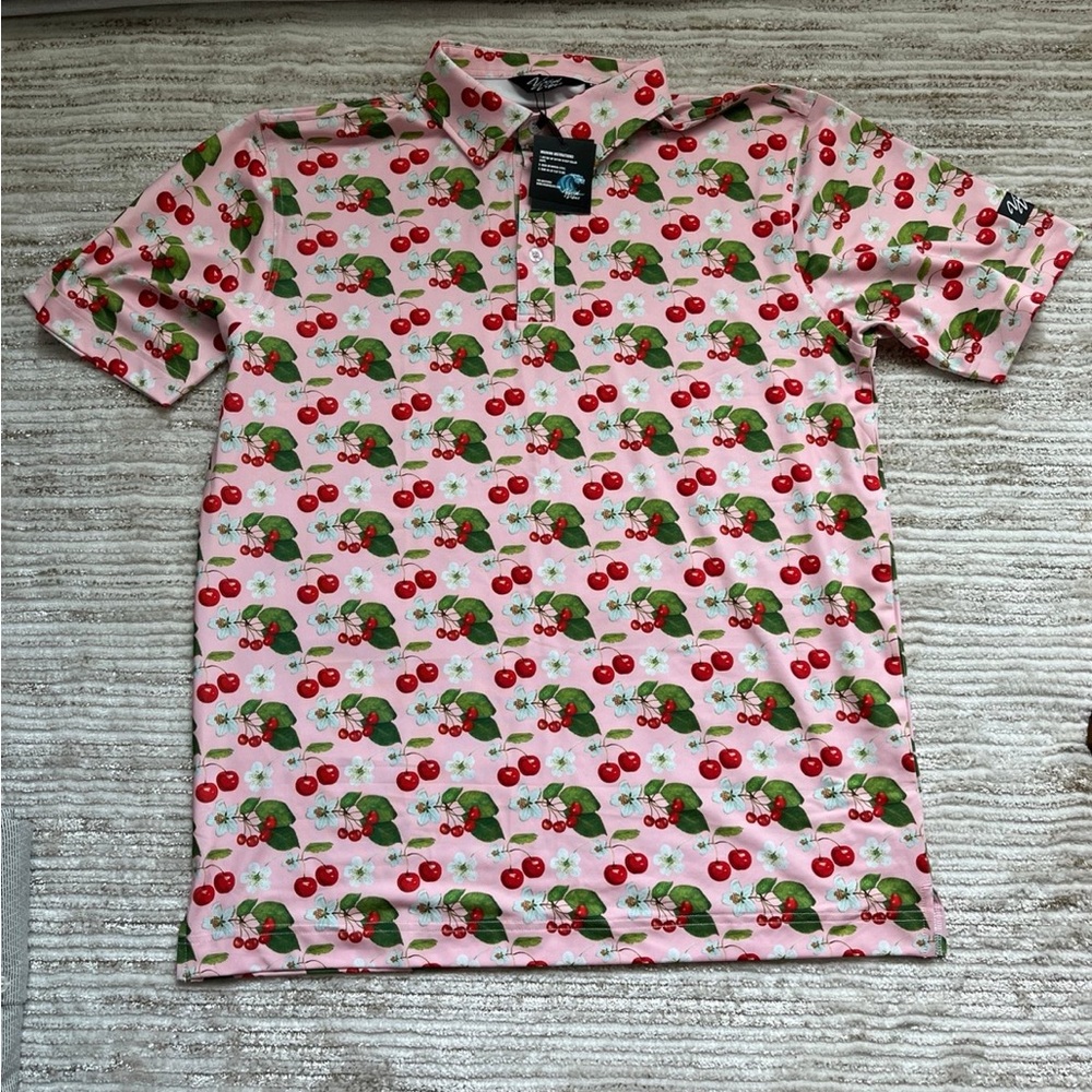 Pink Cherry Patterned Men's Shirt